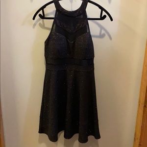 Black Glittery Homecoming Formal Dress